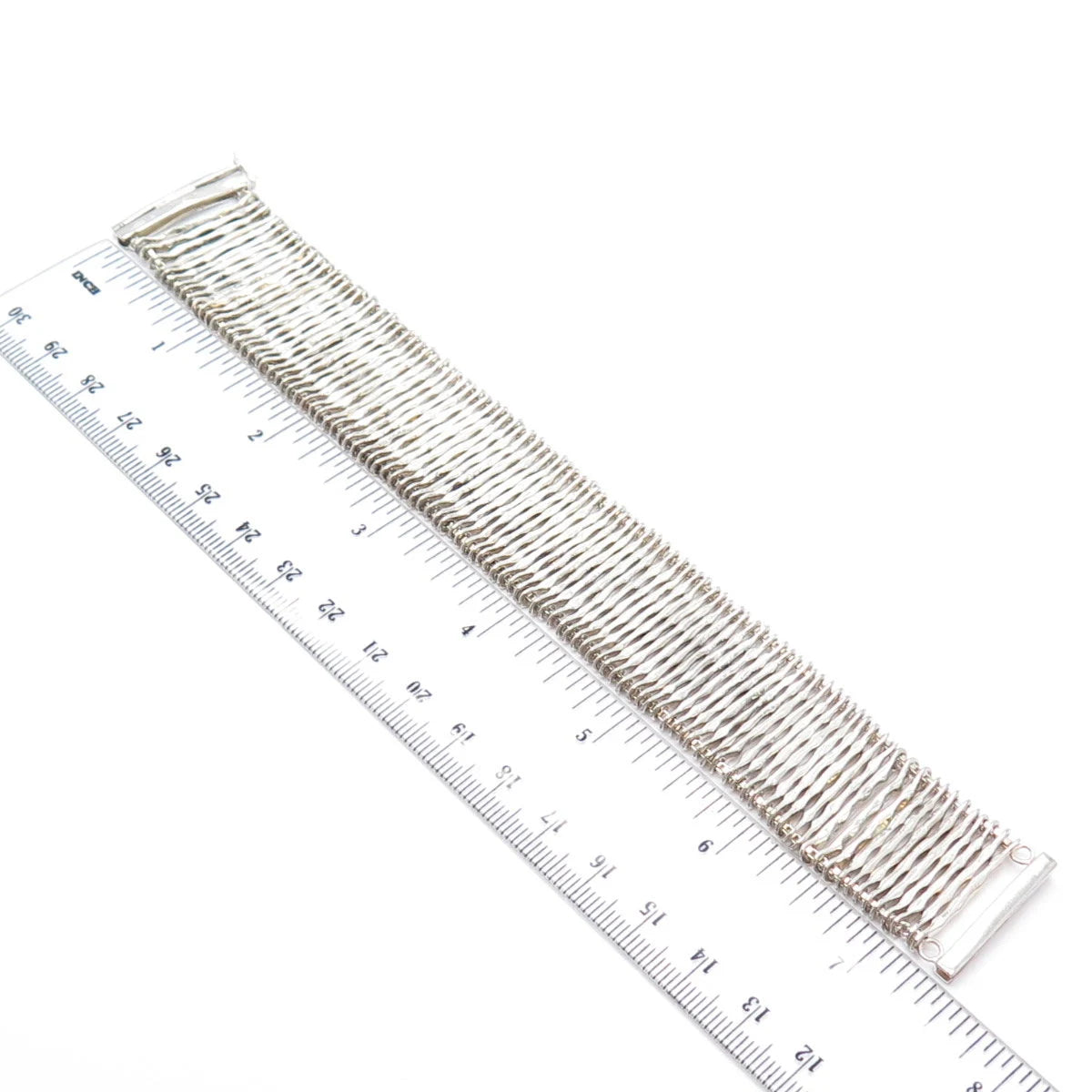 925 Sterling Silver Vintage Chateau d'Argent Wide Bar Link Bracelet 7"