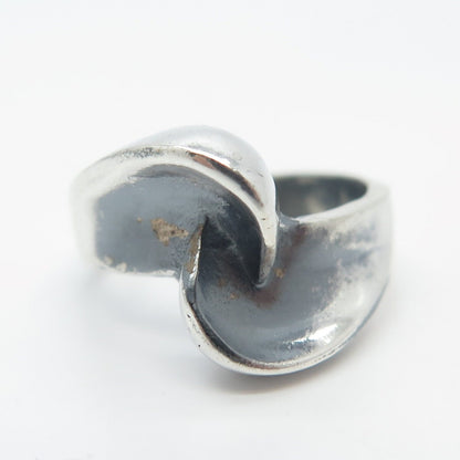 925 Sterling Silver Vintage Bypass Ring Size 6.5