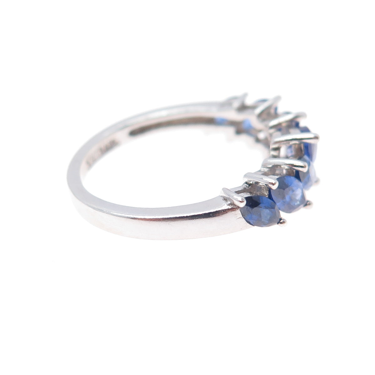 925 Sterling Silver Marquise-Cut Blue C Z Ring Size 7.25