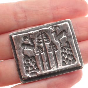 MMA Metropolitan Museum of Art 925 Sterling Silver Vintage Horn Rams Pin Brooch