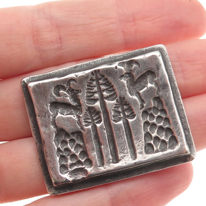 MMA Metropolitan Museum of Art 925 Sterling Silver Vintage Horn Rams Pin Brooch