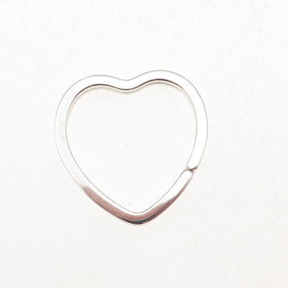 Tiffany & Co. 925 Sterling Silver Vintage Heart Key Ring Holder
