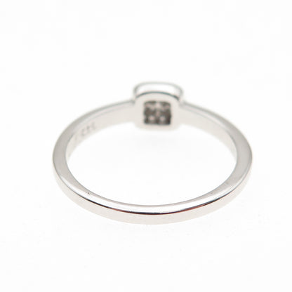 925 Sterling Silver Round-Cut C Z Engagement Ring Size 6