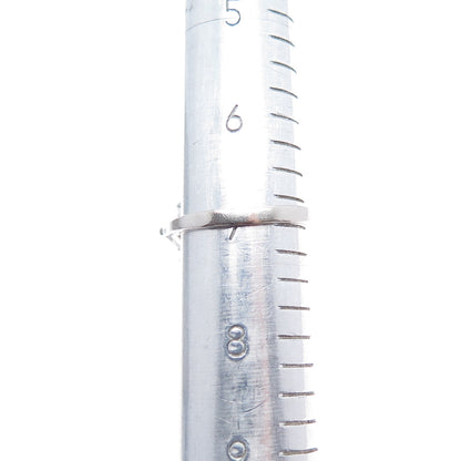 925 Sterling Silver Radiant & Triangle-Cut C Z Engagement Ring Size 7