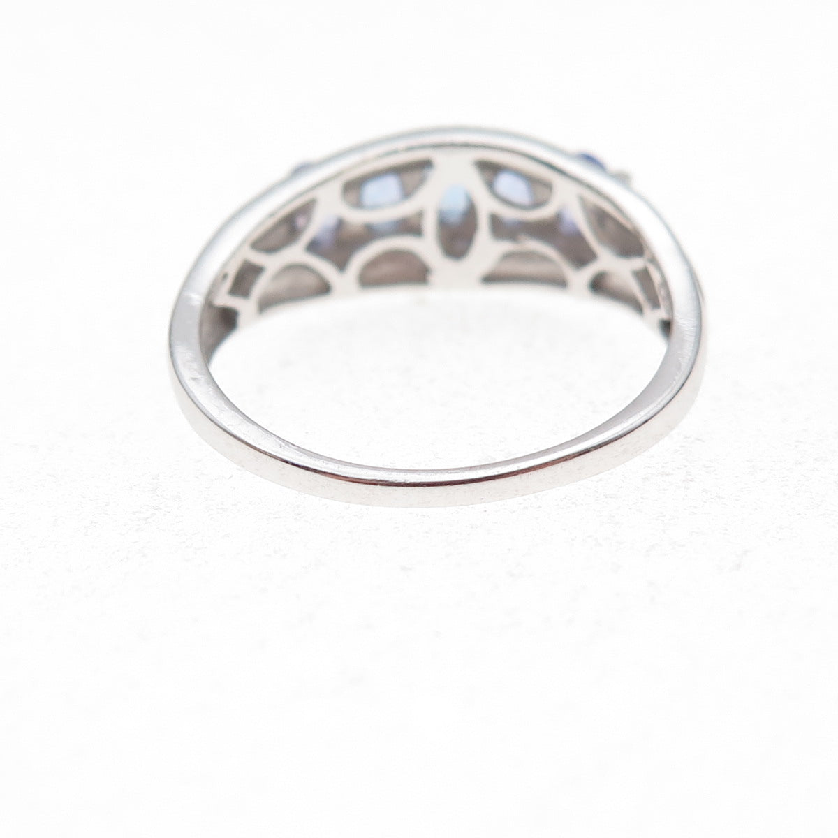 Chuck Clemency 925 Sterling Silver Real Oval-Cut Tanzanite Ring Size 8