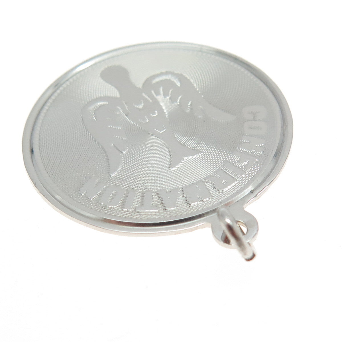 COLEMAN CO. 925 Sterling Silver Vintage Confirmation Holy Spirit Round Pendant