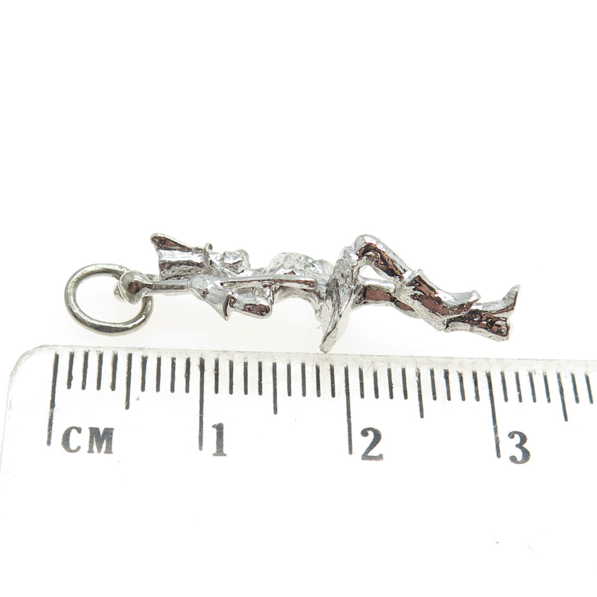 925 Sterling Silver Vintage Parade March Dancer 3D Charm Pendant