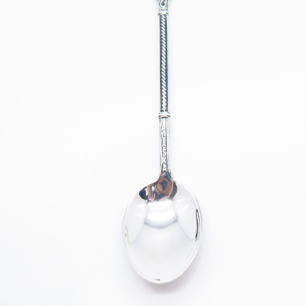 925 Sterling Silver Vintage Enamel Alaska Flag Spoon