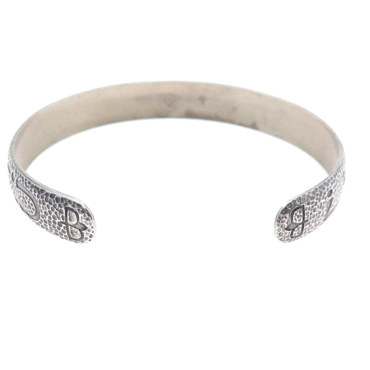 WOHELO Sterling Silver Vintage Campfire Girls Hammered Adjustable Bracelet 8.75"