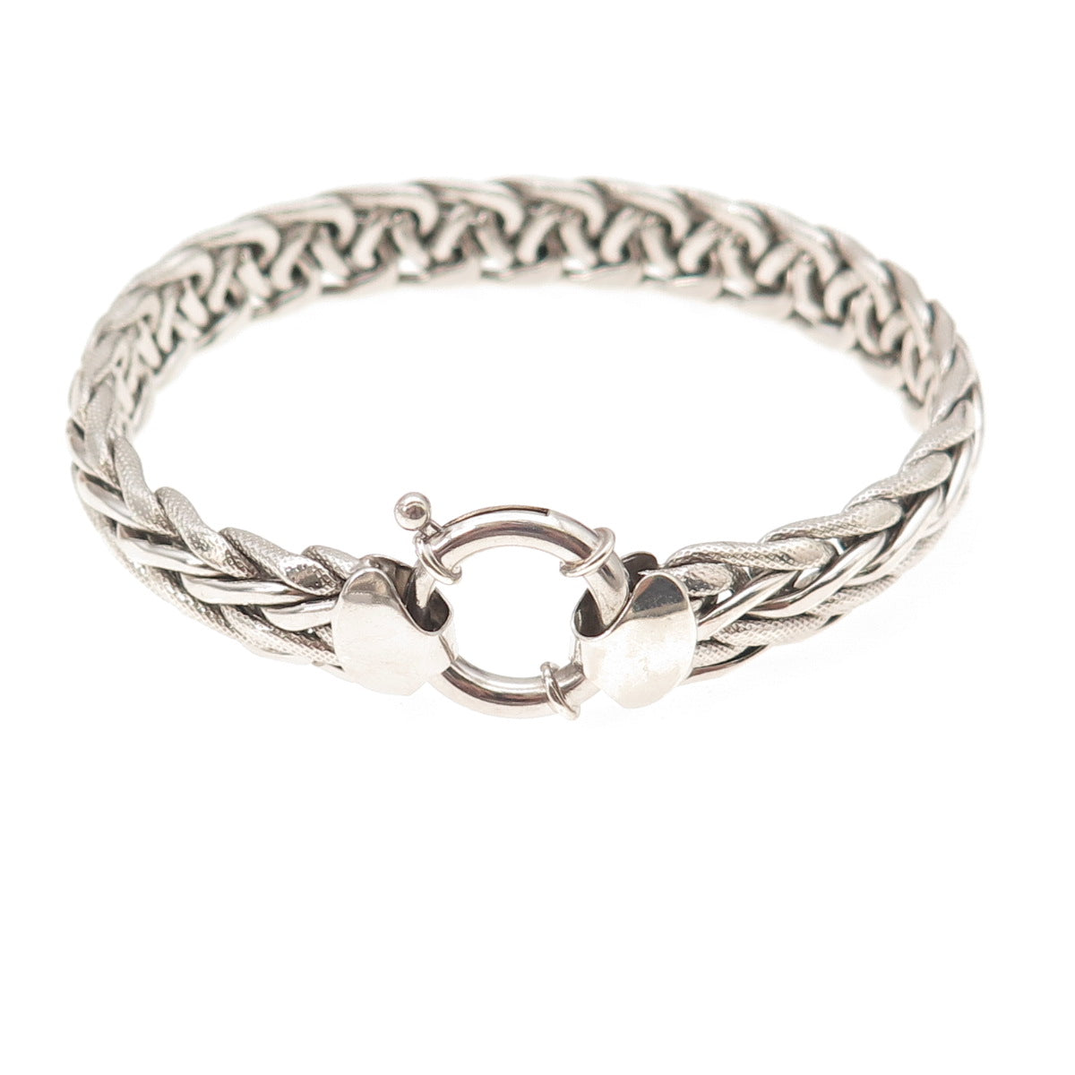 925 Sterling Silver Woven Bracelet 7"