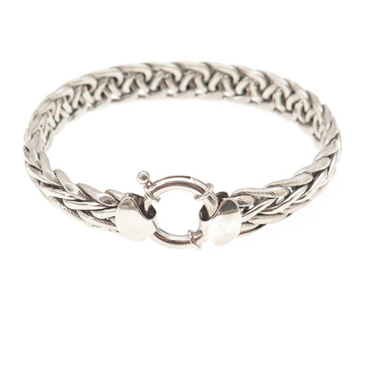 925 Sterling Silver Woven Bracelet 7"