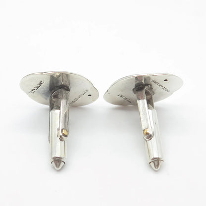 925 Sterling Silver Vintage Siam Niello Hindu Goddess Cufflinks