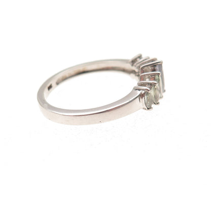 Chuck Clemency 925 Sterling Silver Real Marquise-Cut Iolite Ring Size 8