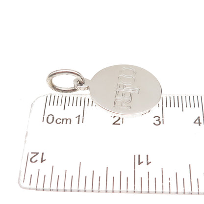 Tiffany & Co. 925 Sterling Silver Vintage Refco Logo Round Tag Charm Pendant