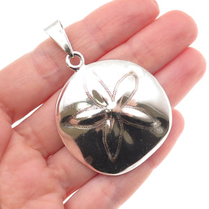 ATI Annika Witt 925 Sterling Silver Vintage Mexico Sand Dollar Oxidized Pendant