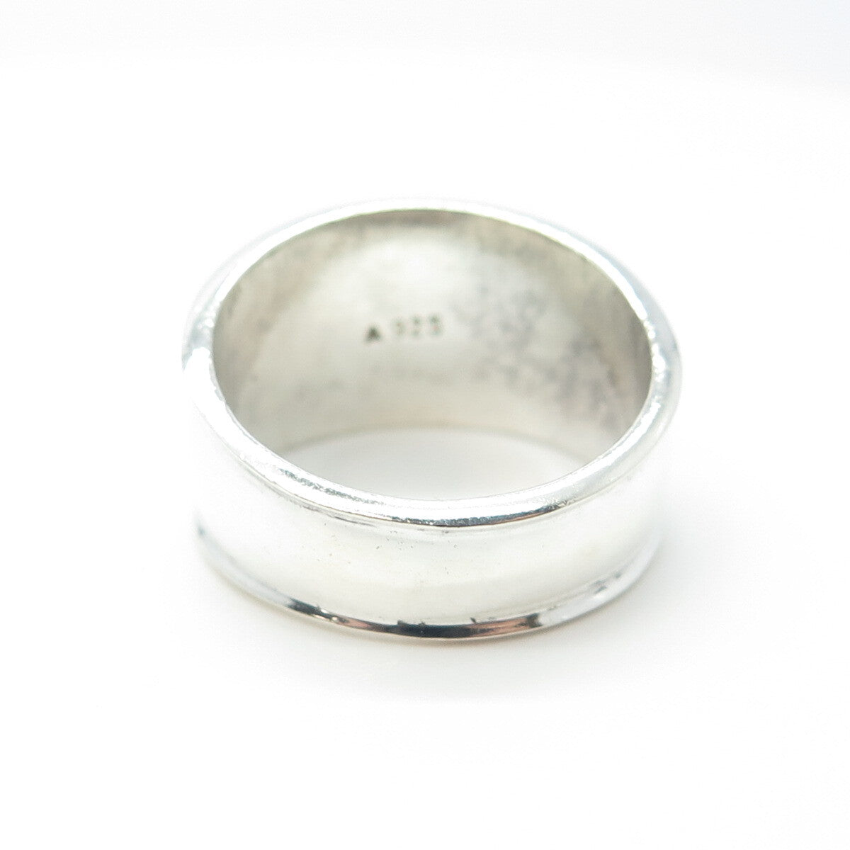 925 Sterling Silver Vintage Modernist Ring Size 9.75