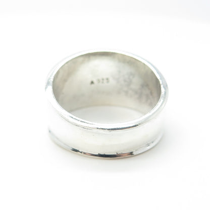 925 Sterling Silver Vintage Modernist Ring Size 9.75