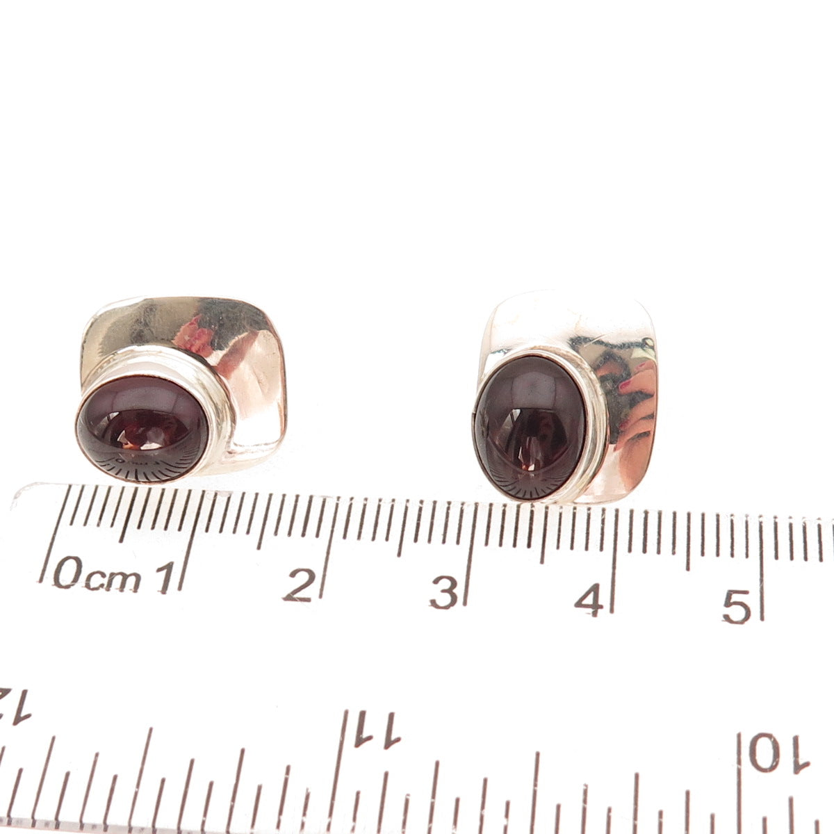 Michael Spencer Navajo Old Pawn 925 Sterling Silver Vintage Tourmaline Earrings