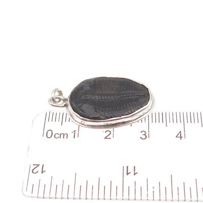 Ray Van Cleve Sterling Silver Vintage Trilobite Fossil Oxidized Charm Pendant