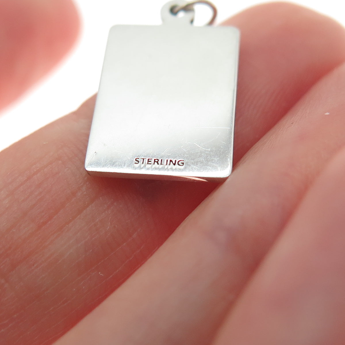 925 Sterling Silver Enamel How Beautiful & Pretty I Am Minimalist Charm Pendant