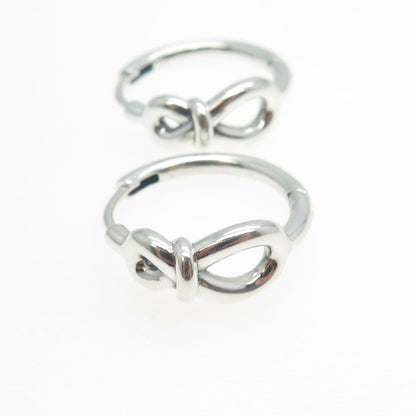 PANDORA 925 Sterling Silver Infinity Knot Hoop Earrings