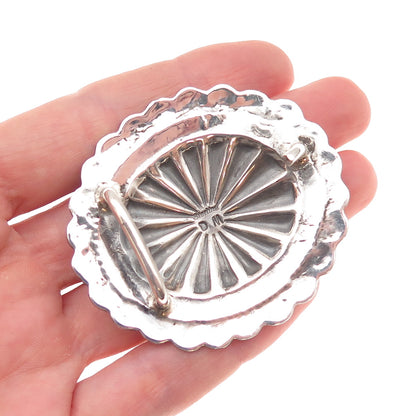 Daniel Martinez Navajo Old Pawn 925 Sterling Silver Vintage Concho Belt Buckle
