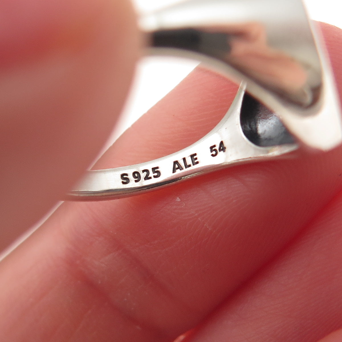 Pandora 925 Sterling Silver Round-Cut C Z Heart Signet Ring Size 7