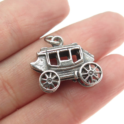 MAISELS INDIAN TRADING POST 925 Sterling Silver Vintage Stagecoach Charm Pendant