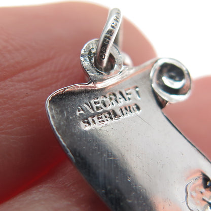 DANECRAFT 925 Sterling Silver Vintage Enamel Diploma Minimalist Charm Pendant