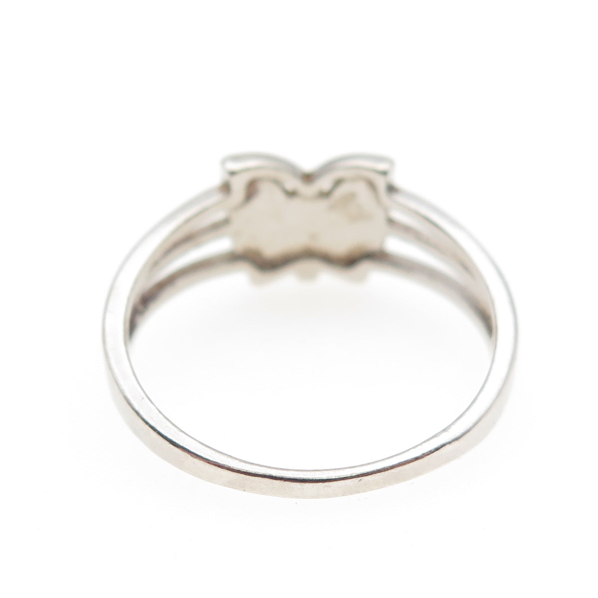 925 Sterling Silver Vintage Real Opal Butterfly Ring Size 10