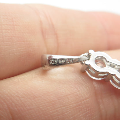 925 Sterling Silver C Z Cross Pendant
