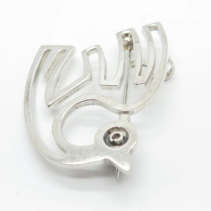 925 Sterling Silver Vintage Mexico Bird Pin Brooch