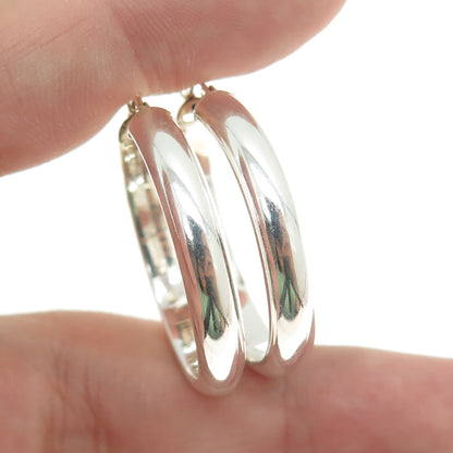 MILOR 950 Silver Vintage Italy Hinged Hoop Earrings