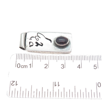 SS GALLERY WL Sterling Vintage Real Tourmaline Chinese Character Slide Pendant