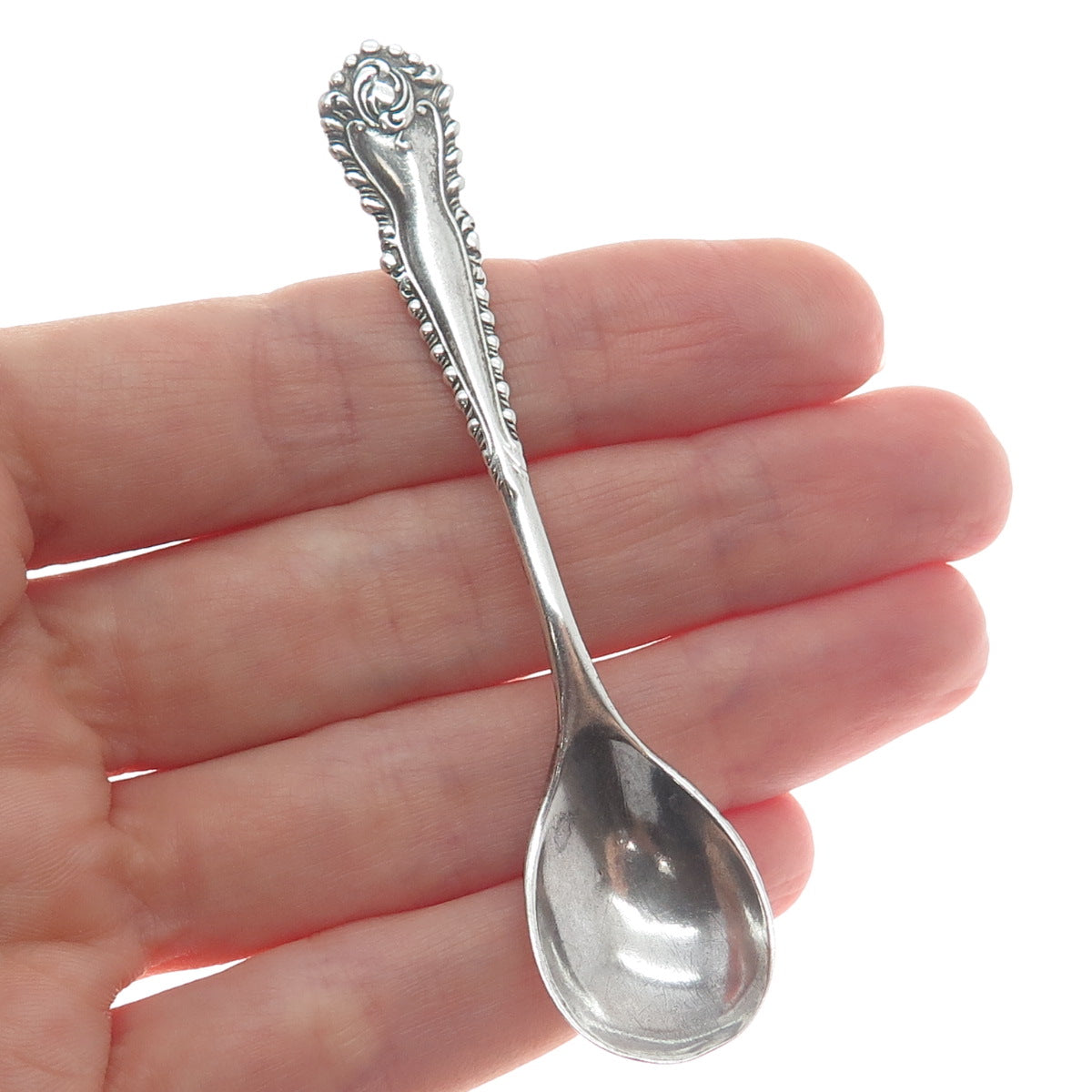 ELKINGTON & CO. 925 Sterling Silver Antique 1907 Birmingham Salt & Spices Spoon