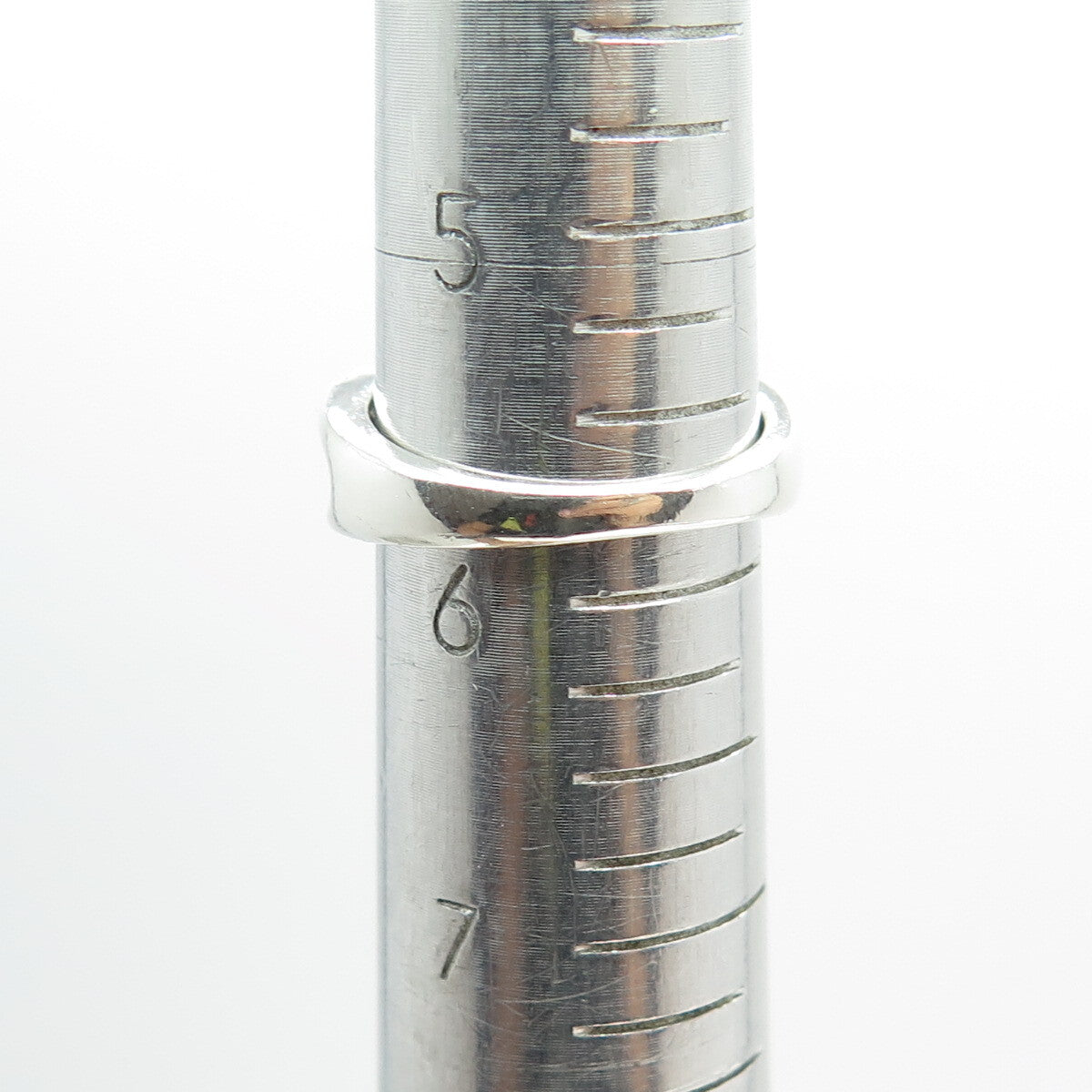 SUN 925 Sterling Silver Real Round-Cut Diamond Bypass Ring Size 5.75