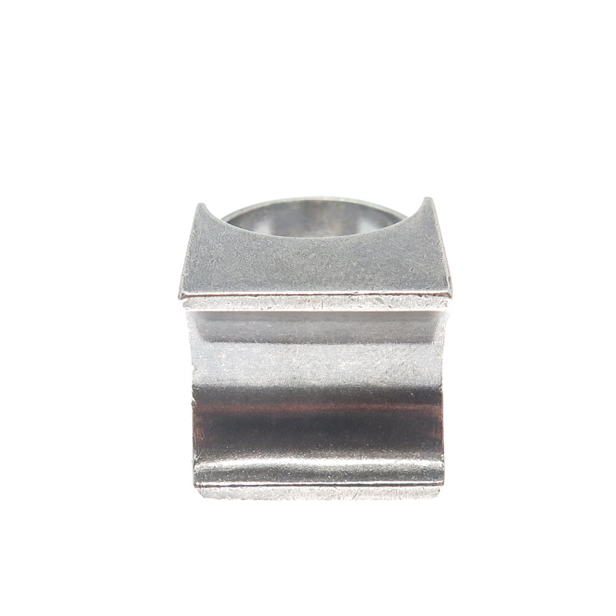 925 Sterling Silver Vintage 2003 PS London Modernist Oxidized Ring Size 11