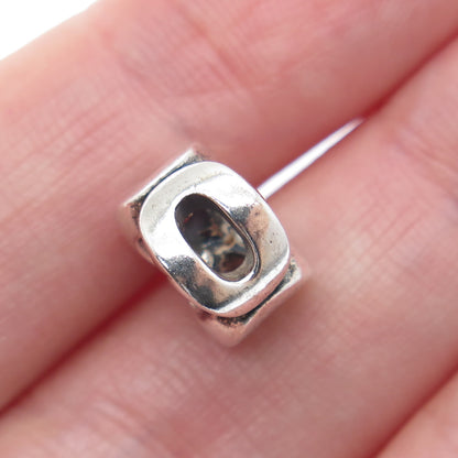 CHAMILIA 925 Sterling Silver Letter O Initial Bead Charm
