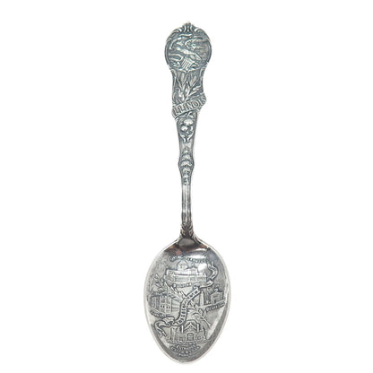 MECHANICS 925 Sterling Silver Antique Art Deco Chicago Illinois Coffee Spoon