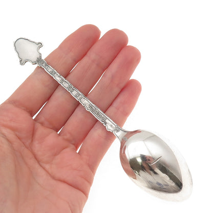 925 Sterling Antique Art Deco Pioneer Square Totem Pole Seattle Coffee Spoon
