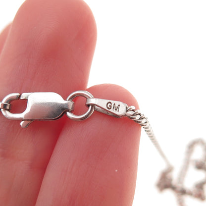 925 Sterling Silver Vintage Italy Cuban Chain Necklace 22"