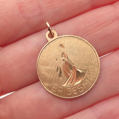 Griffith & Sons 1/20 12K Gold Filled Vintage Bridesmaid Charm Pendant