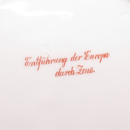 Antique "The Abduction of Europe by Zeus" Hand Painted Porcelain Cabinet Plate