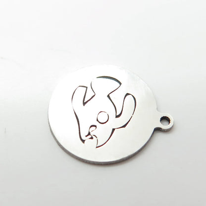 925 Sterling Silver USA Two In Town Piranha Fish Charm Pendant