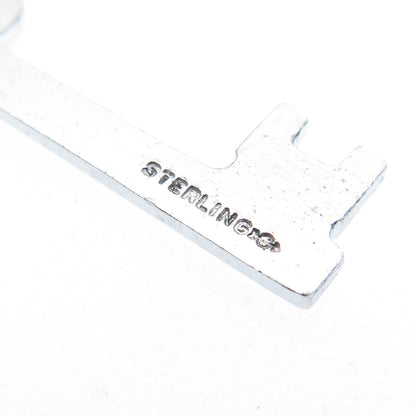 GRIFFITH & SONS CO. 925 Sterling Silver Vintage Key To Success Charm Pendant