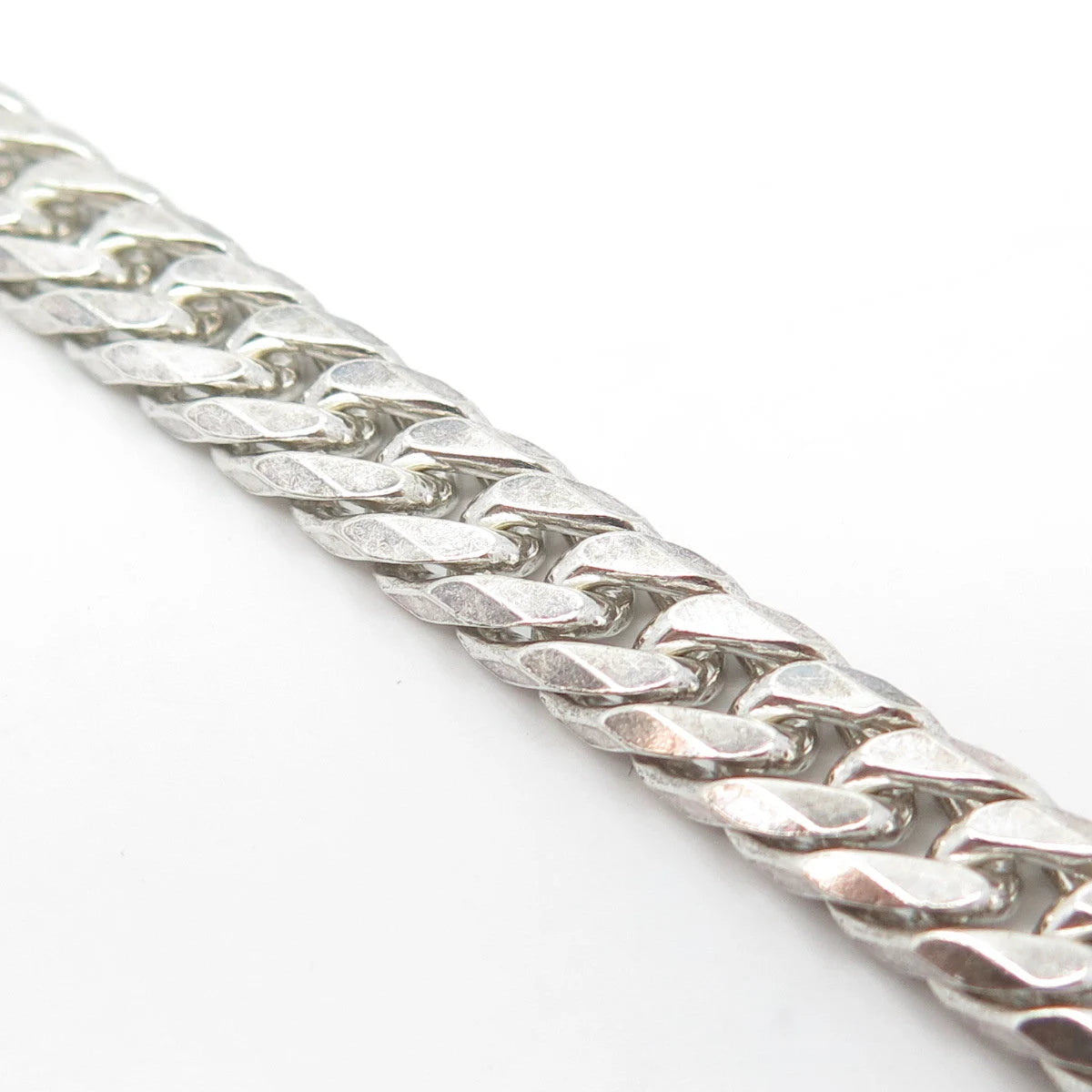 925 Sterling Silver Vintage Sweden Cuban Link Bracelet 8"