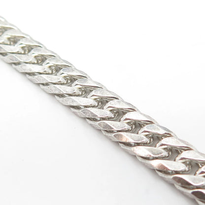 925 Sterling Silver Vintage Sweden Cuban Link Bracelet 8"