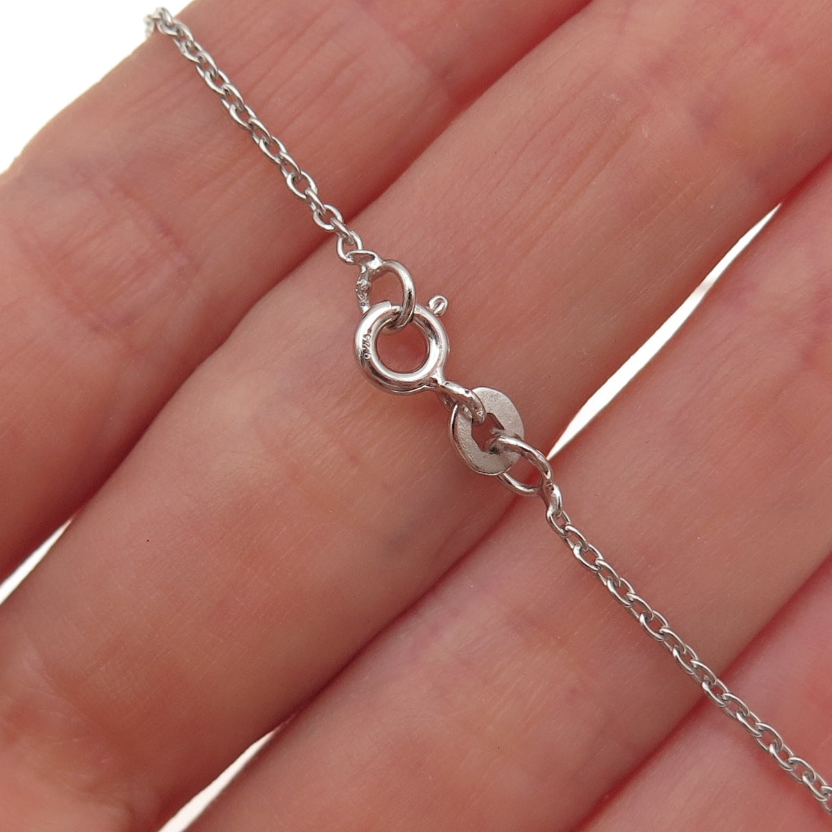 Chuck Clemency 925 Sterling Silver Real Iolite Cable Chain Necklace 18"