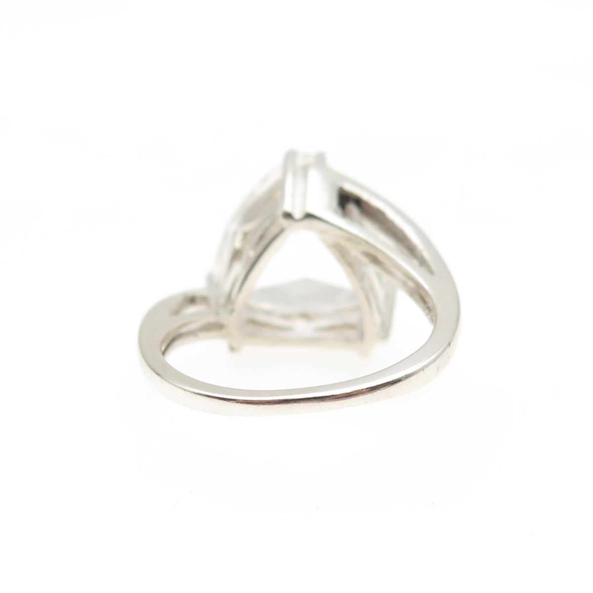 CHATEAU D'ARGENT 925 Sterling Silver Vintage Real White Topaz Ring Size 7.75