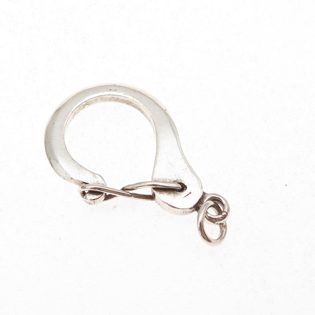 925 Sterling Silver Vintage Bracelet / Necklace Carabiner Lock Clasp